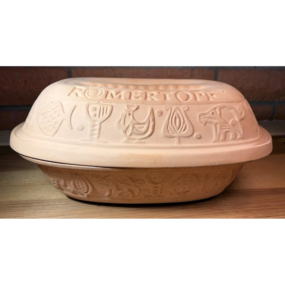 Vintage Romertopf #111 Bay-Keramik Terra Cotta Clay Baker Roaster